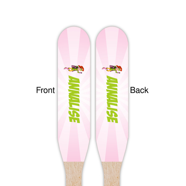 Woman Superhero Wooden Food Pick - Paddle - Double Sided - Front & Back