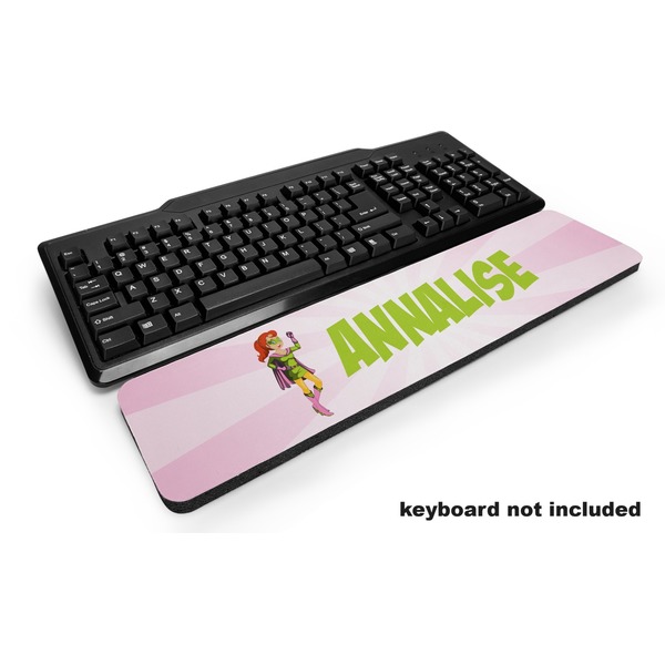 Custom Woman Superhero Keyboard Wrist Rest (Personalized)