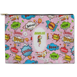 Woman Superhero Zipper Pouch (Personalized)