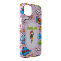 Woman Superhero iPhone Case - Plastic - iPhone 14 Plus (Personalized)