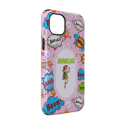 Woman Superhero iPhone Case - Rubber Lined - iPhone 14 (Personalized)