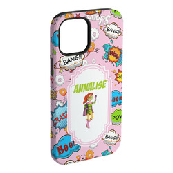 Woman Superhero iPhone Case - Rubber Lined (Personalized)