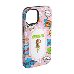 Woman Superhero iPhone Case - Rubber Lined - iPhone 15 (Personalized)