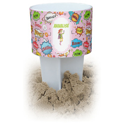 Woman Superhero Beach Spiker Drink Holder (Personalized)