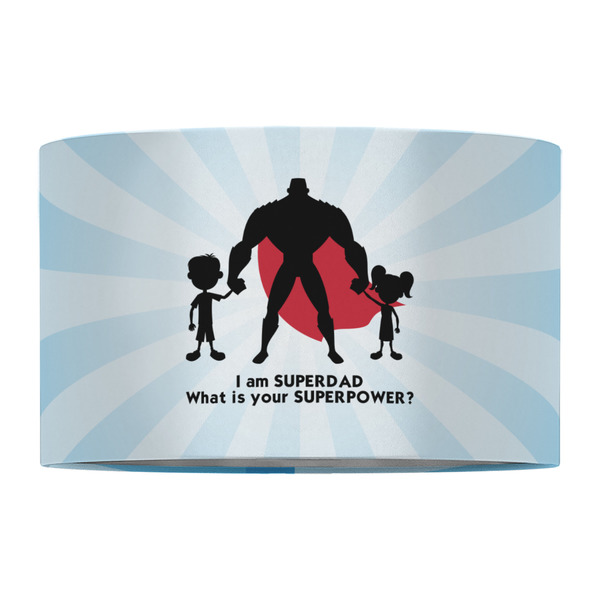 Super Dad 12" Drum Lampshade - FRONT (Fabric)