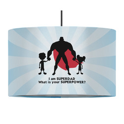 Super Dad 12" Drum Pendant Lamp - Fabric