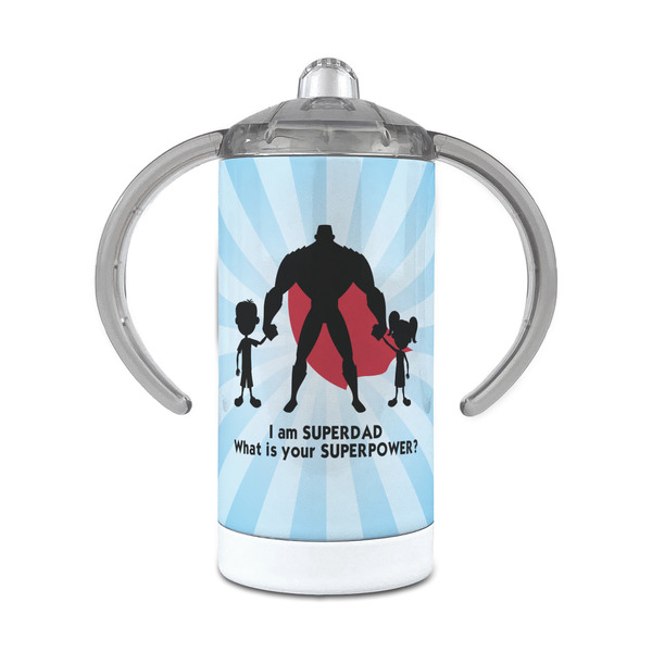 Custom Super Dad 12 oz Stainless Steel Sippy Cup
