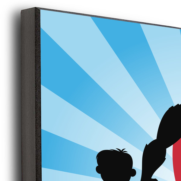 Super Dad 12x12 Wood Print - Closeup