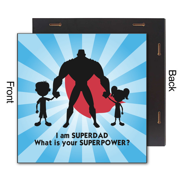 Super Dad 12x12 Wood Print - Front & Back View