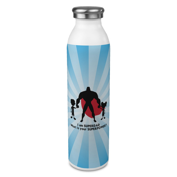 Custom Super Dad 20oz Stainless Steel Water Bottle - Full Print