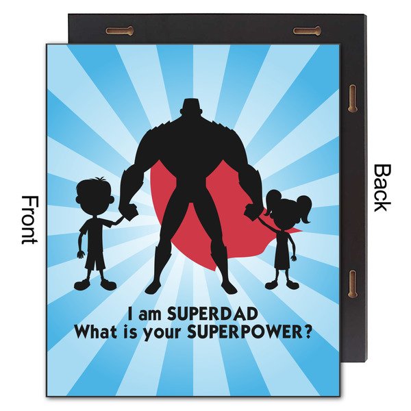 Super Dad 20x24 Wood Print - Front & Back View