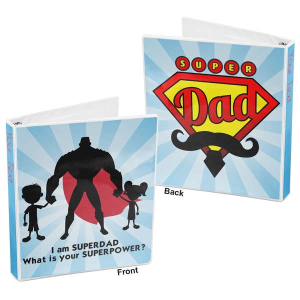 Super Dad 3-Ring Binder Front and Back