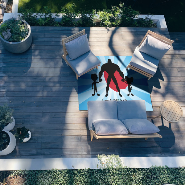 Super Dad 5'x7' Patio Rug - In context