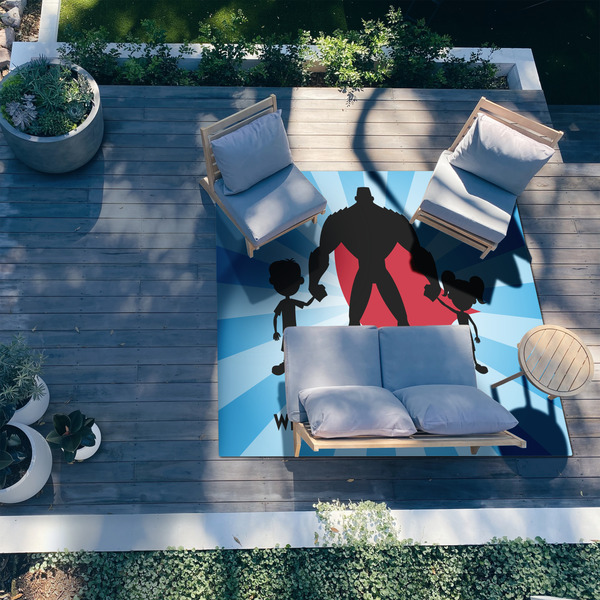 Super Dad 8'x10' Patio Rug - In context