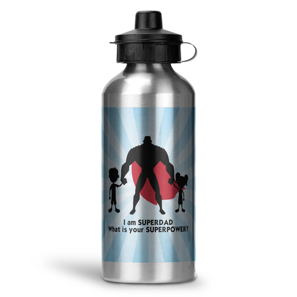 Custom Super Dad Water Bottles - 20 oz - Aluminum
