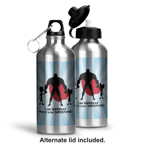 Super Dad Aluminum Water Bottle - Alternate lid options