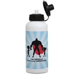 Super Dad Water Bottles - Aluminum - 20 oz - White