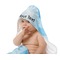 Super Dad Baby Hooded Towel on Child
