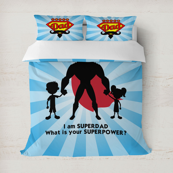 Custom Super Dad Duvet Cover