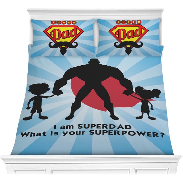 Custom Super Dad Comforter Set - Full / Queen