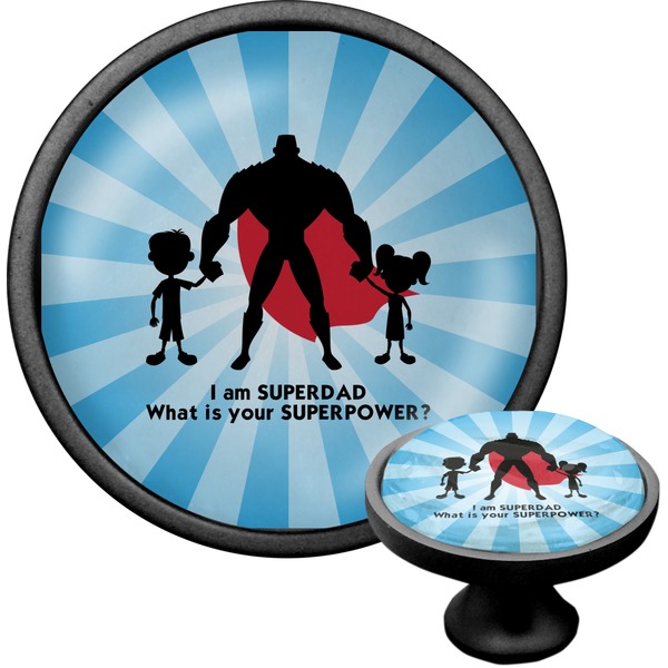 Custom Super Dad Cabinet Knob (Black)