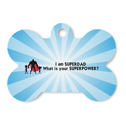 Super Dad Bone Shaped Dog ID Tag
