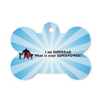Super Dad Bone Shaped Dog ID Tag - Small