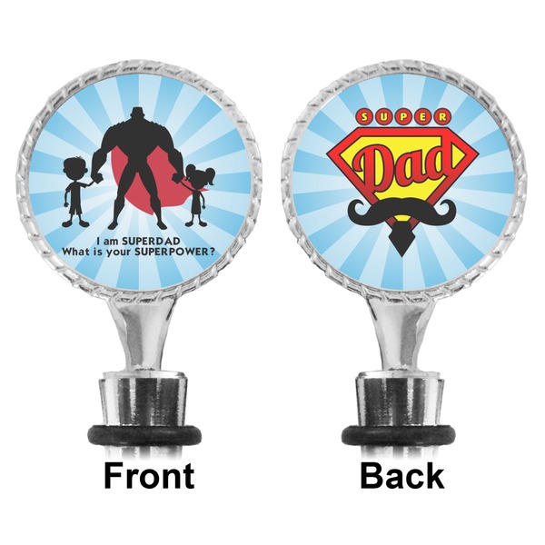 Super Dad Bottle Stopper - Front and Back