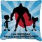 Super Dad Faux-Linen Throw Pillow 18"
