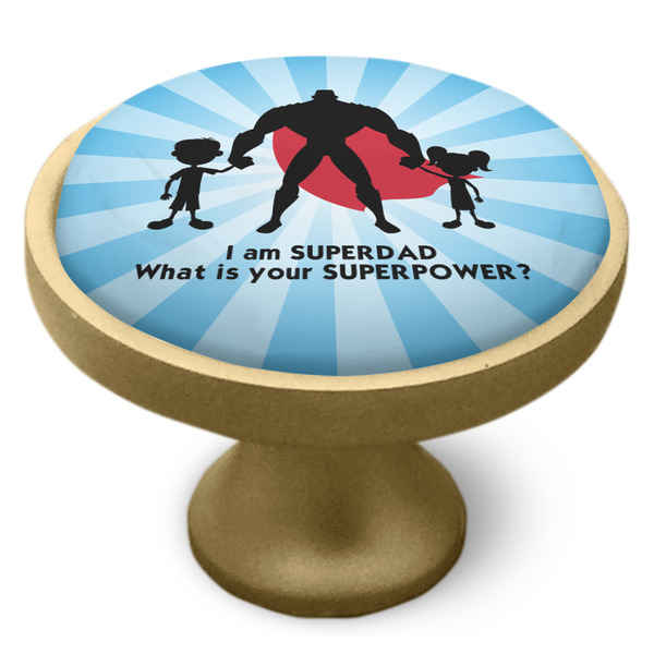 Super Dad Cabinet Knob - Gold - Side