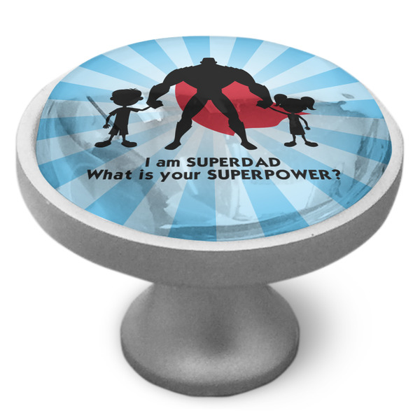 Super Dad Cabinet Knob - Nickel - Side