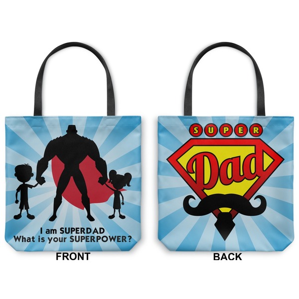 Super Dad Canvas Tote - Front and Back