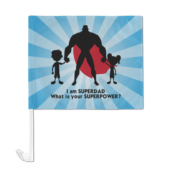 Super Dad Car Flag - Large - FRONT