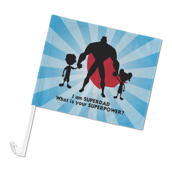 Custom Super Dad Car Flag - Large