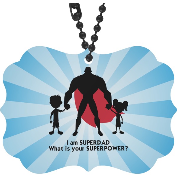 Custom Super Dad Rear View Mirror Charm
