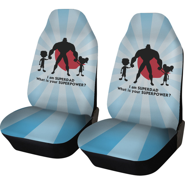 Custom Super Dad Car Seat Covers (Set of Two)