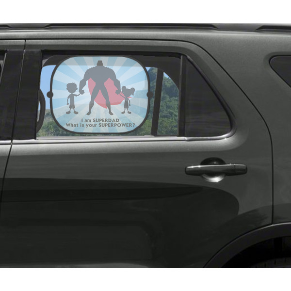 Super Dad Car Sun Shade Black - In Car Window