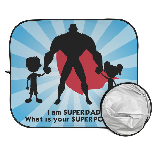 Super Dad Car Sun Shades - FOLDED & UNFOLDED
