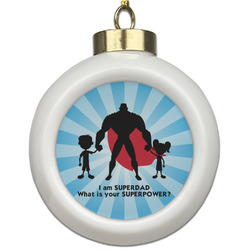 Super Dad Ceramic Ball Ornament