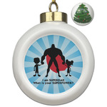 Super Dad Ceramic Ball Ornament - Christmas Tree