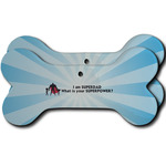 Super Dad Ceramic Dog Ornament - Front & Back