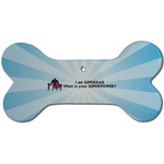 Super Dad Ceramic Dog Ornament - Front