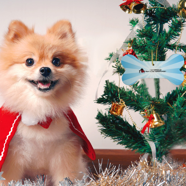 Super Dad Ceramic Flat Ornament - Bone (LIFESTYLE)