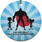 Super Dad Round Ceramic Ornament