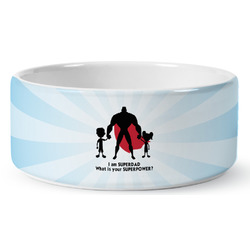 Super Dad Ceramic Dog Bowl