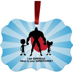 Super Dad Metal Frame Ornament - Double Sided
