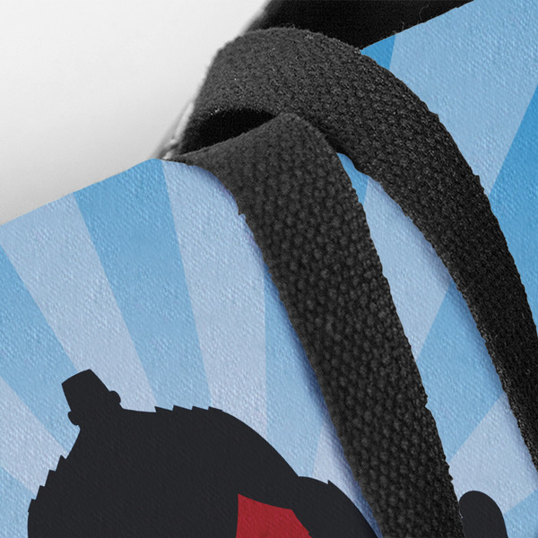 Super Dad Closeup of Tote w/Black Handles