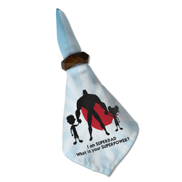 Super Dad Cloth Napkins - Personalized Dinner (Folded in Ring) (MAIN)