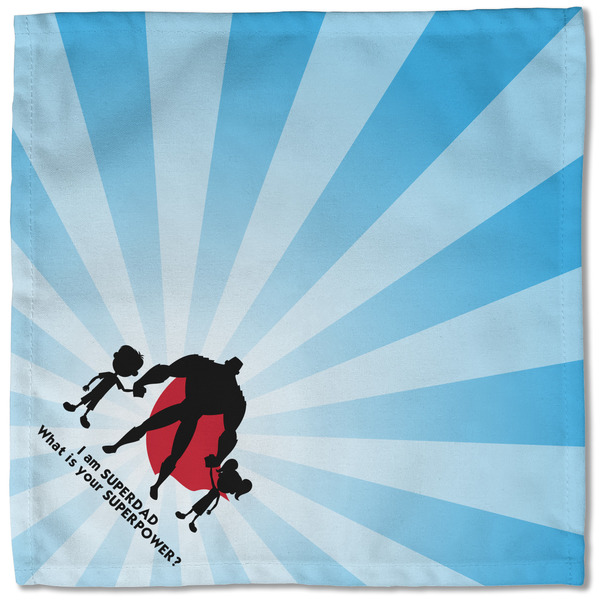 Super Dad Cloth Napkins - Personalized Lunch (Single Full Open)