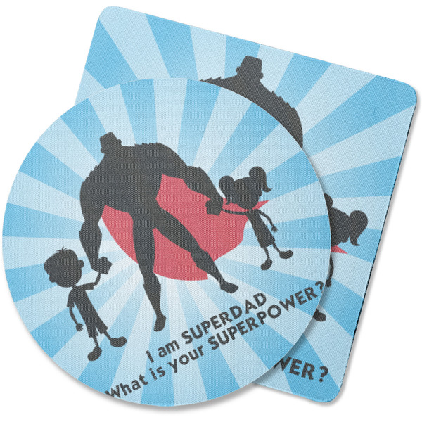 Custom Super Dad Rubber Backed Coaster